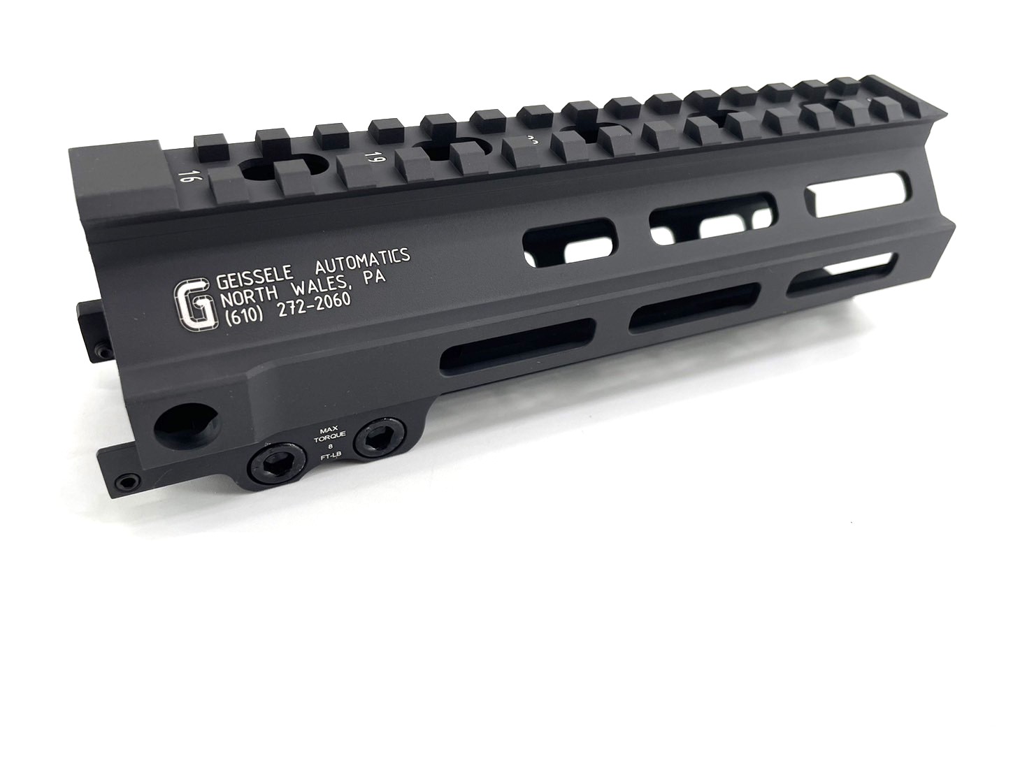 Geissele MK8タイプ 7 inch レイルハンドガード セラコート BK/Milspec