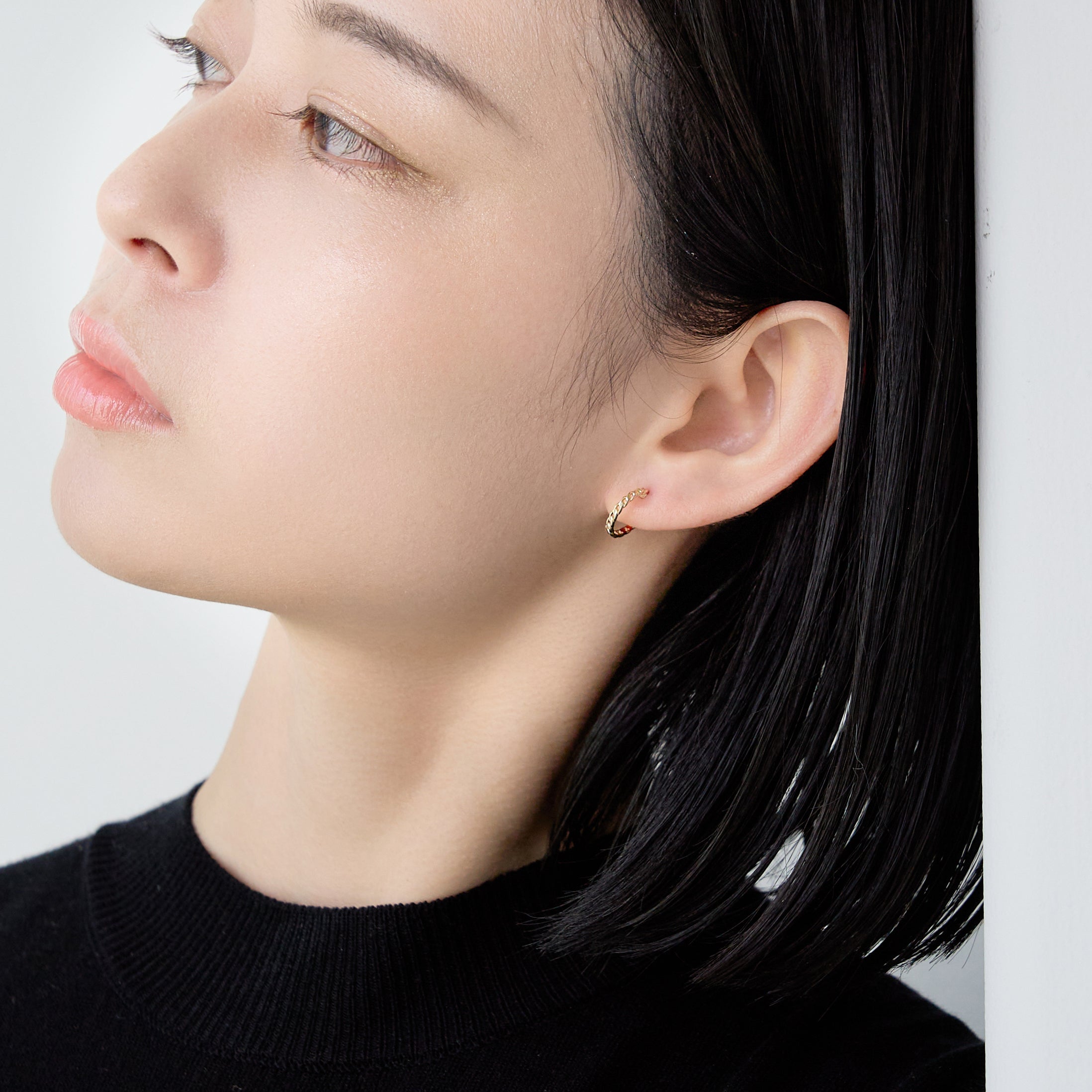 K10 フープイヤリング ネジ式（03）（YG/WG）- me.（エムイードット）