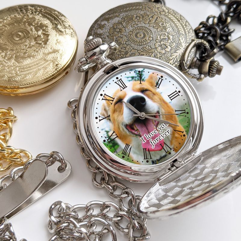 アンティーク調懐中時計 オーダーメイド ペットメモリアルグッズ