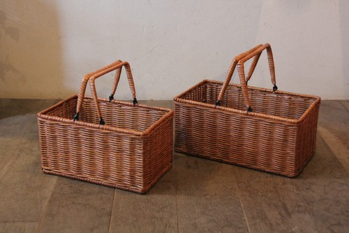 かご・バスケット・雑貨 - menui | 籐のお買い物かご【角ラタン レジ