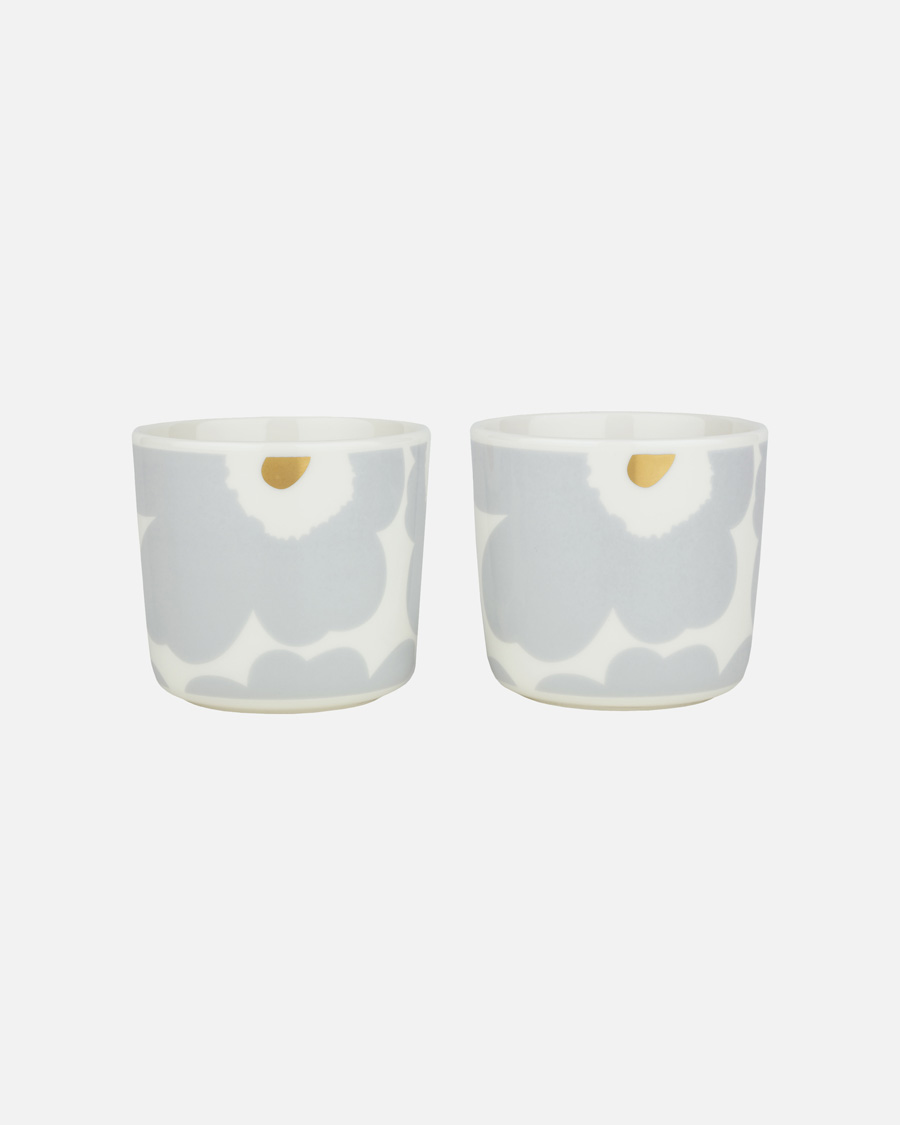 マリメッコ」がアイシーグレー×ゴールドの“ウニッコ”柄食器を再販 2年