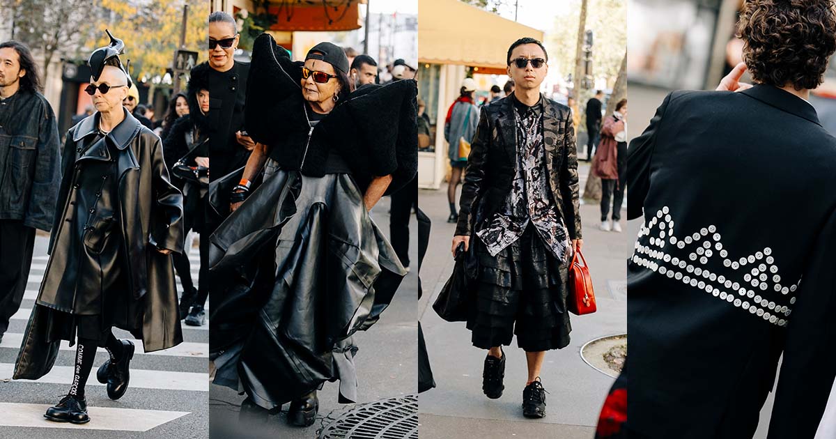 スナップ】モノトーンに染まる「ギャルソン」ラバー 全身からあふれ