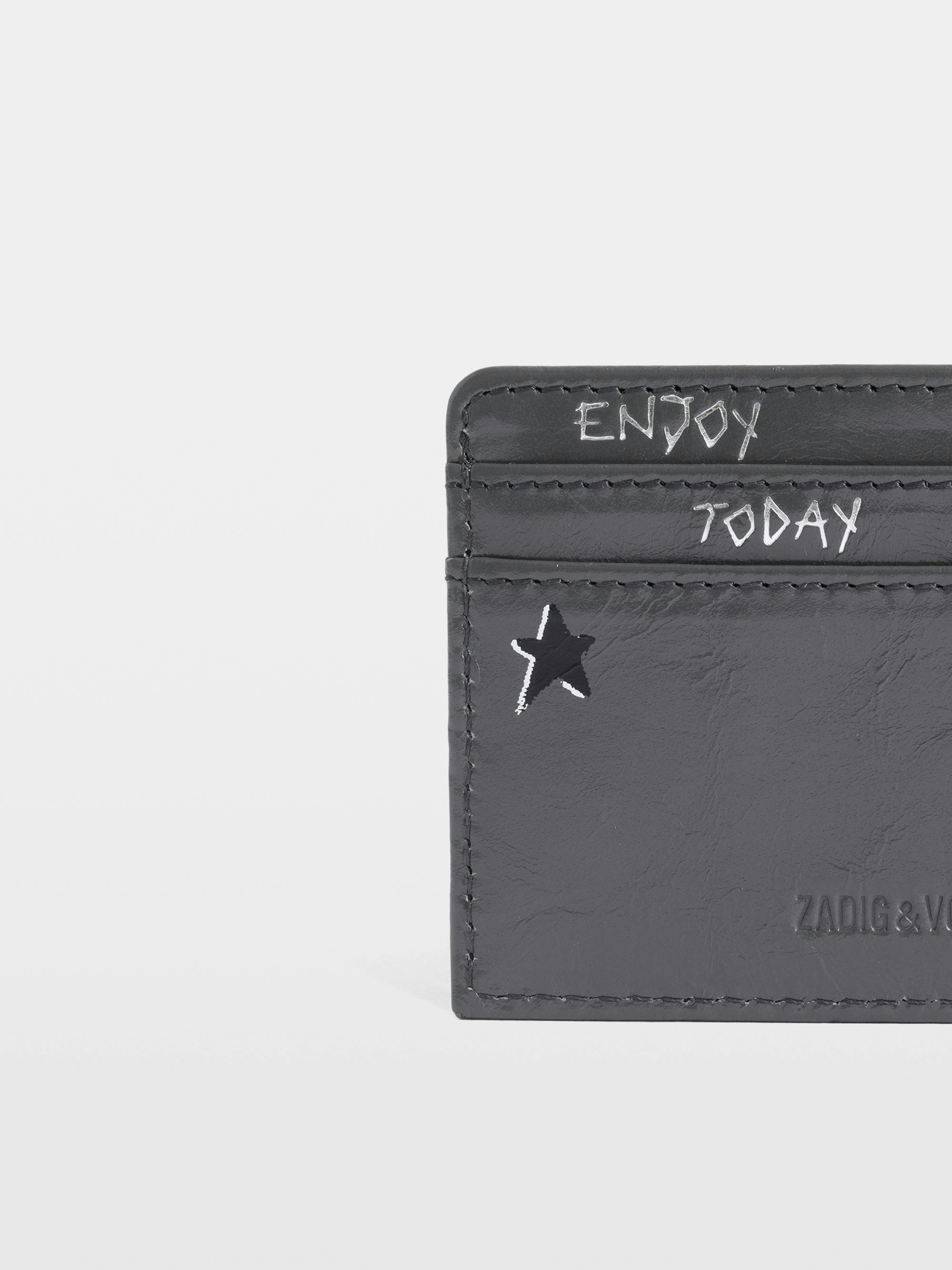 Gray Leather Card Holder Humberto Cruz | Zadig&Voltaire