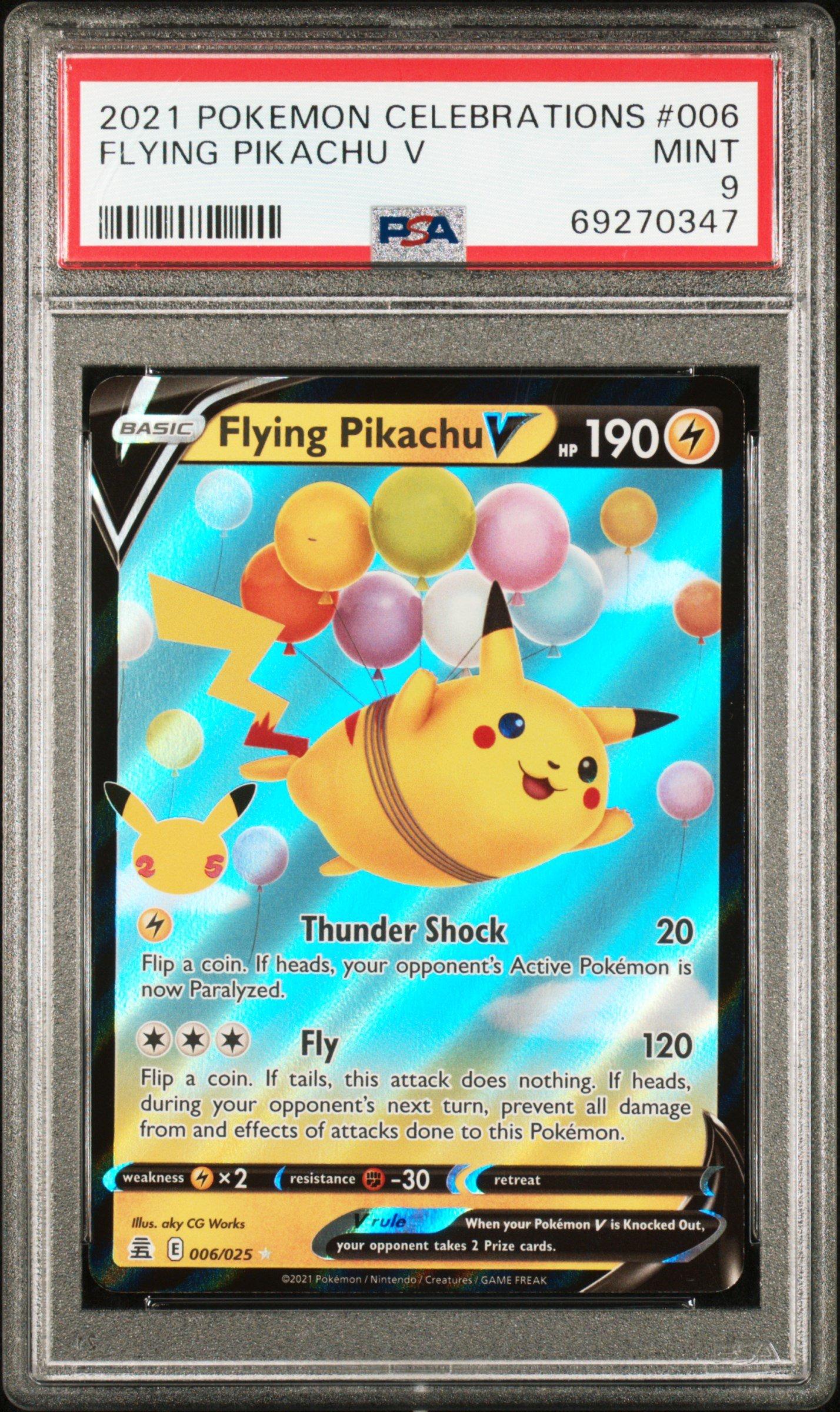 2021 Pokemon Celebrations 006 Flying Pikachu V PSA 9 | GameStop
