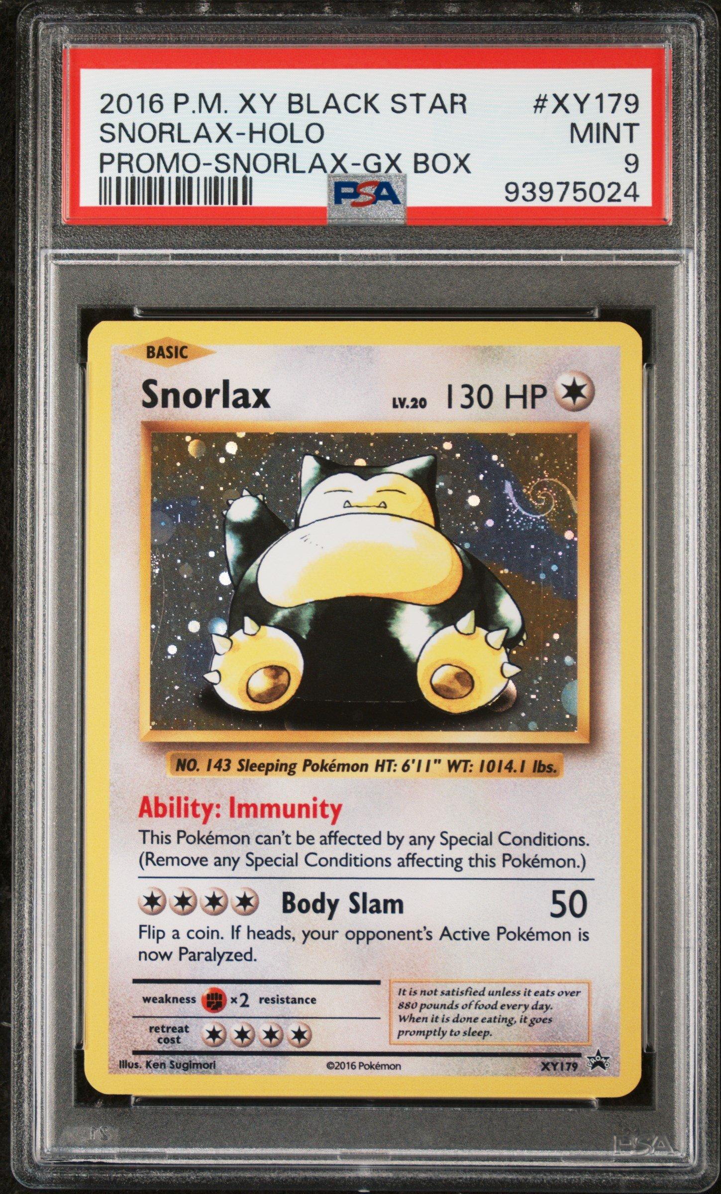 2016 Pokemon Xy Black Star Promo Xy179 Snorlax-holo Snorlax-gx Box
