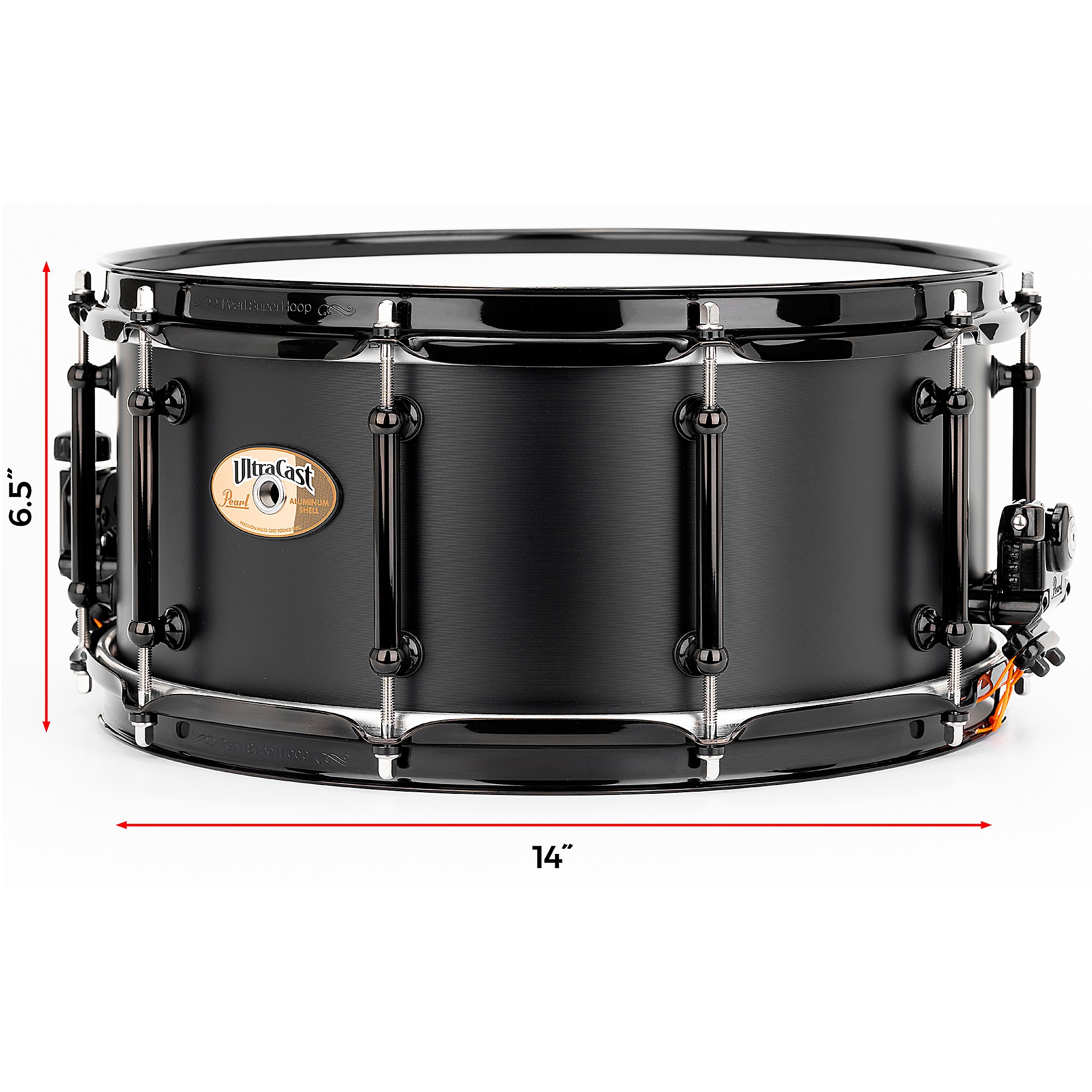 Pearl Ultracast 5/3/5mm Cast Aluminum Snare Drum 14 x 6.5 in