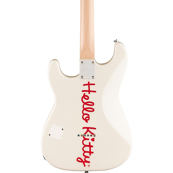 Hello Kitty Squier Stratocaster Electric Guitar - White