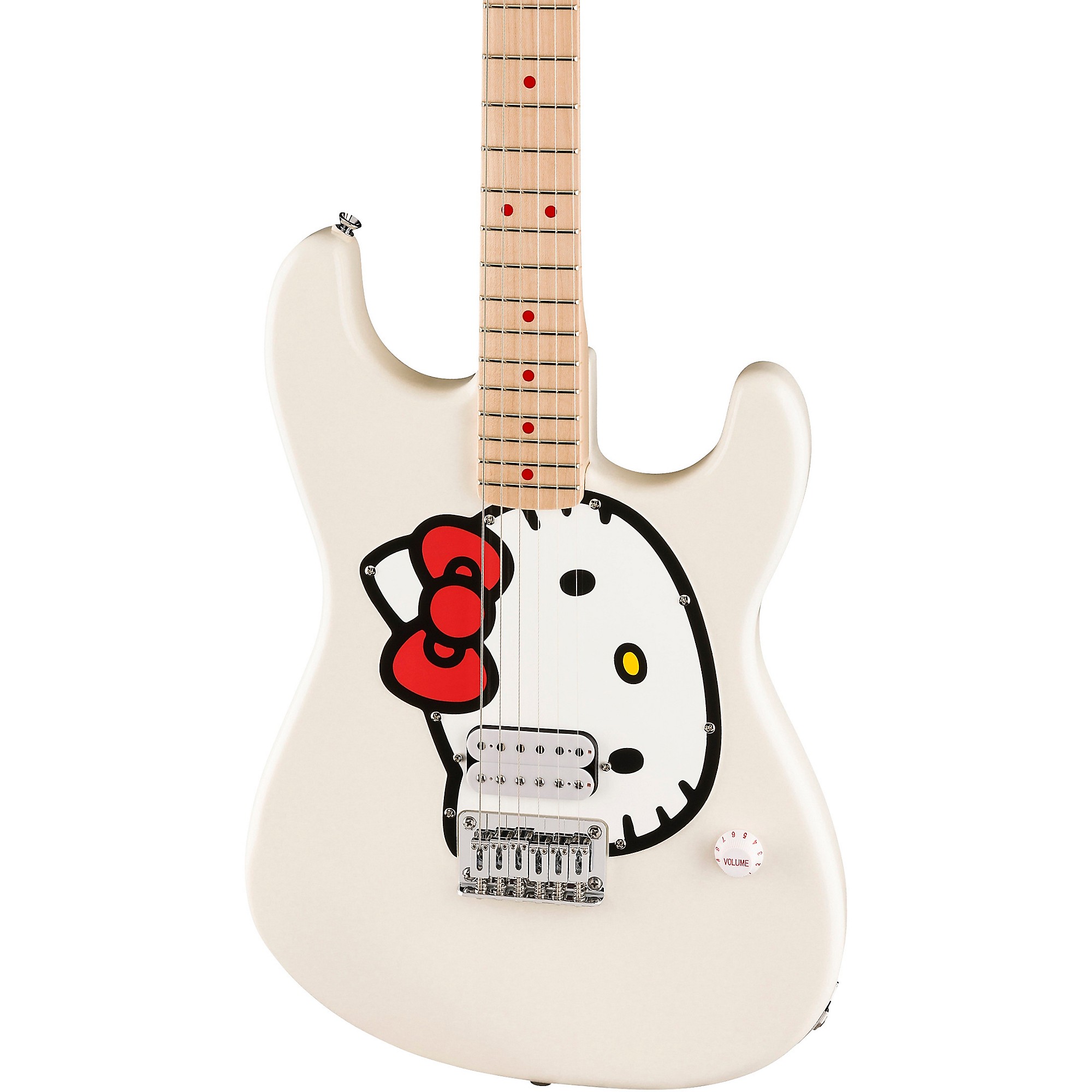 Hello Kitty Squier Stratocaster Electric Guitar - White