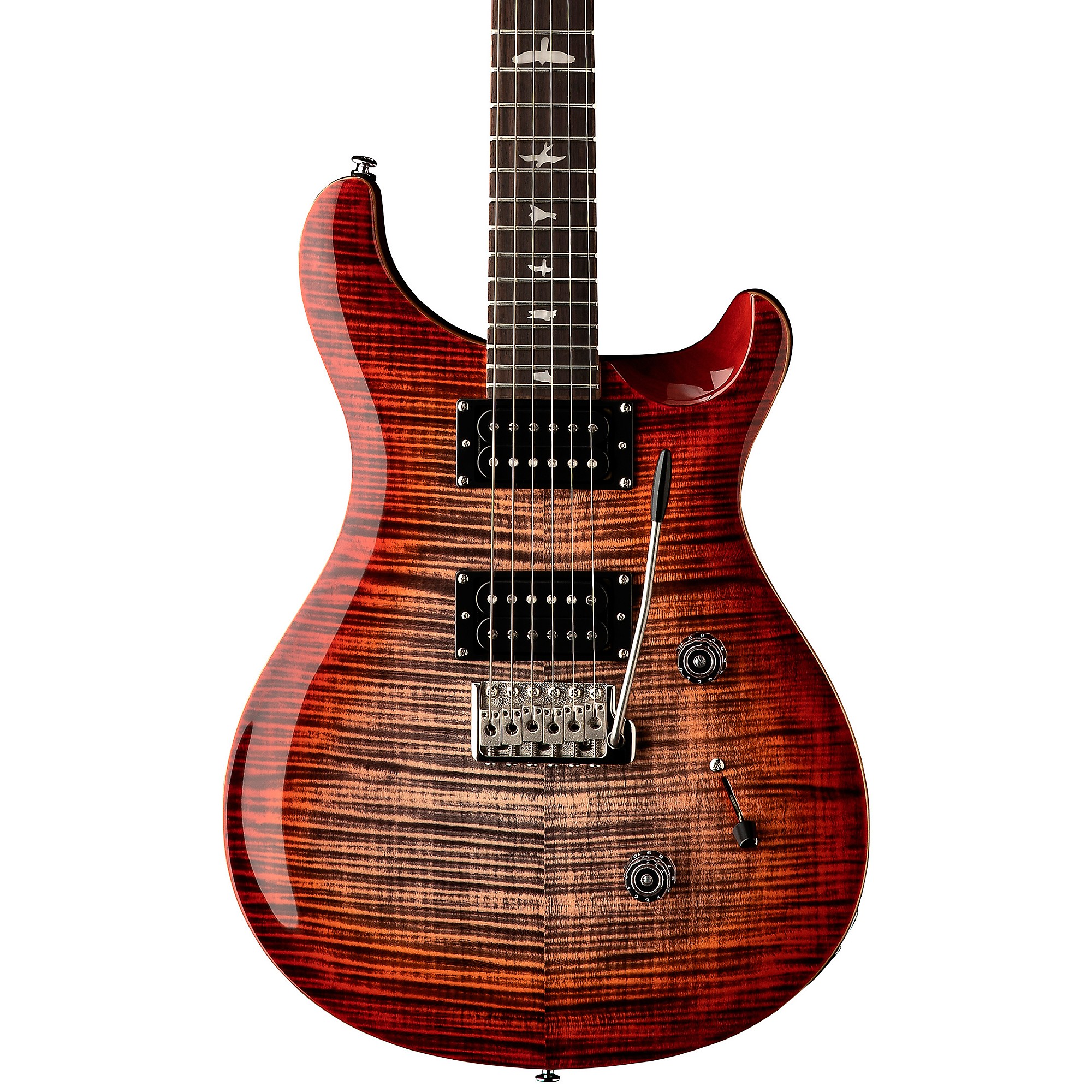 PRS SE Custom 24 Electric Guitar Charcoal Cherry Burst | Guitar Center
