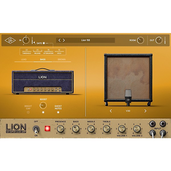Universal Audio UAD Lion '68 Super Lead Amp Plug-in (Software