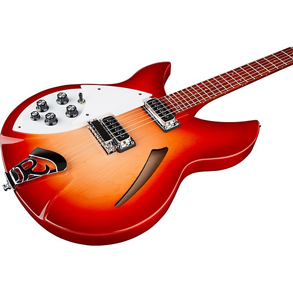 Platinum Rickenbacker 330 Left-Handed Electric Guitar Fireglo