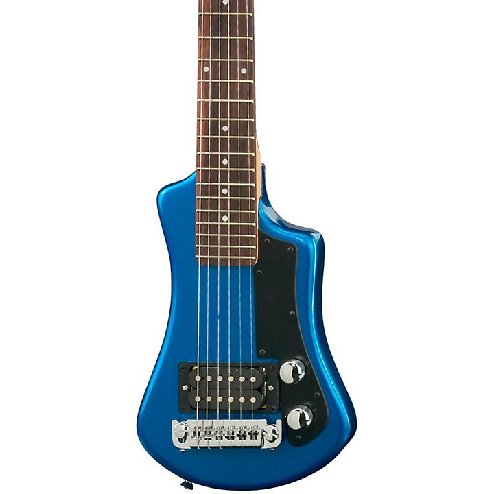 Hofner Shorty Electric Travel Guitar Blue | Guitar Center
