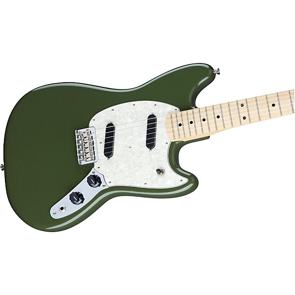 Fender Mustang Maple Fingerboard Olive Green | Guitar Center