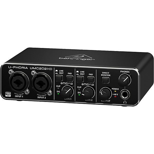 Behringer U-PHORIA UMC202HD Audiophile 2x2, 24-Bit/192kHz USB