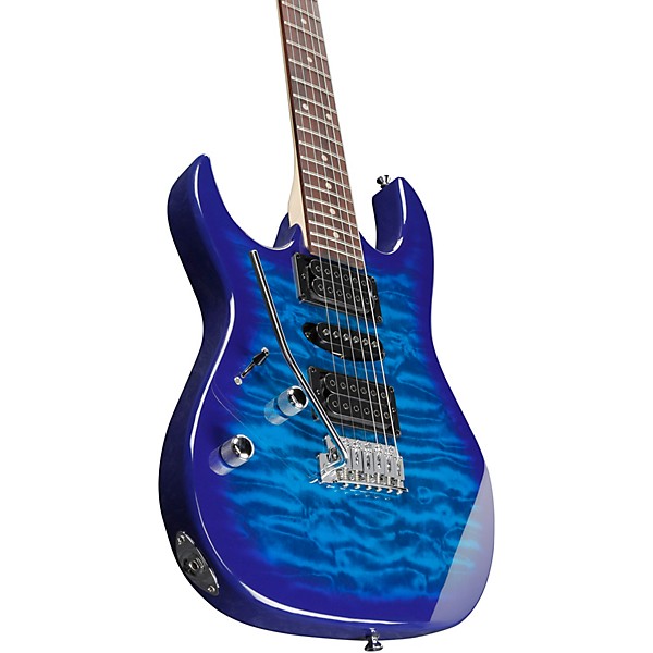 Ibanez GRX70QAL Left-Handed Electric Guitar Transparent Blue Burst