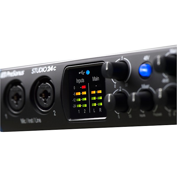 PreSonus Studio 24c USB-C 2x2 Audio/MIDI Interface With Studio One