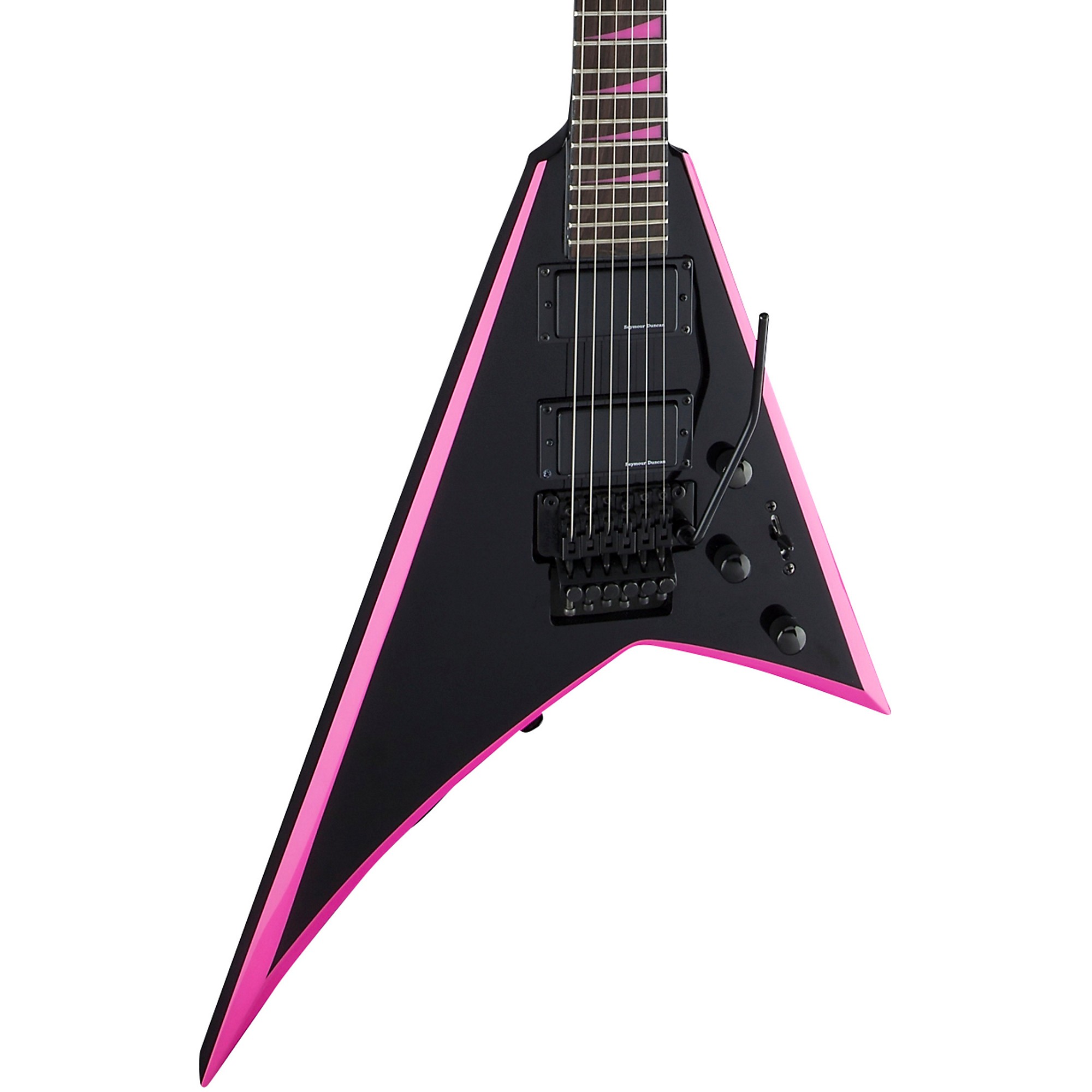 Jackson X Series Rhoads RRX24 Electric Guitar Black with Neon Pink