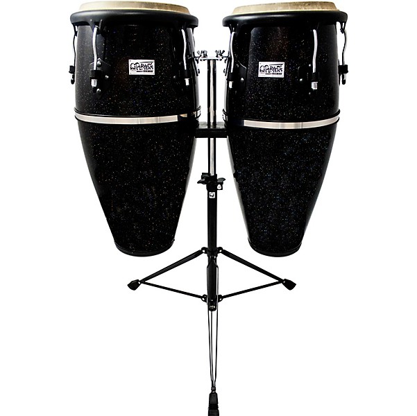 Toca Players Series Fiberglass Congas With Double Conga Stand 10