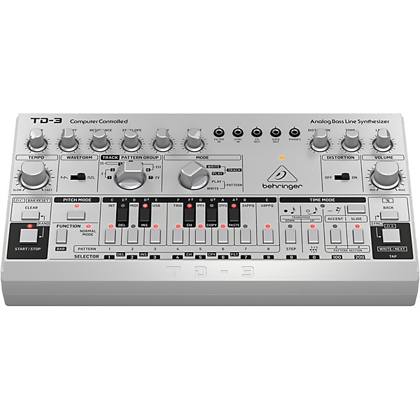 Behringer TD-3 Analog Bass Line Synthesizer Silver | Guitar Center