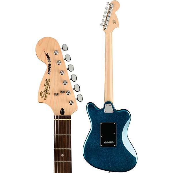 Squier Paranormal Series Super-Sonic Electric Guitar Blue Sparkle