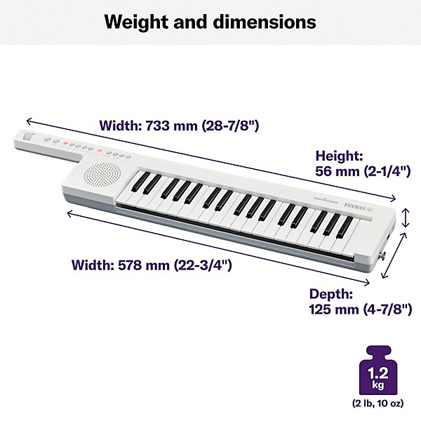 Yamaha Sonogenic SHS-300 Keytar White | Guitar Center