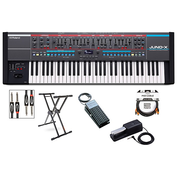 Roland JUNO-X Keyboard With KS-20X Stand, DP-10 & EV-5 Pedals