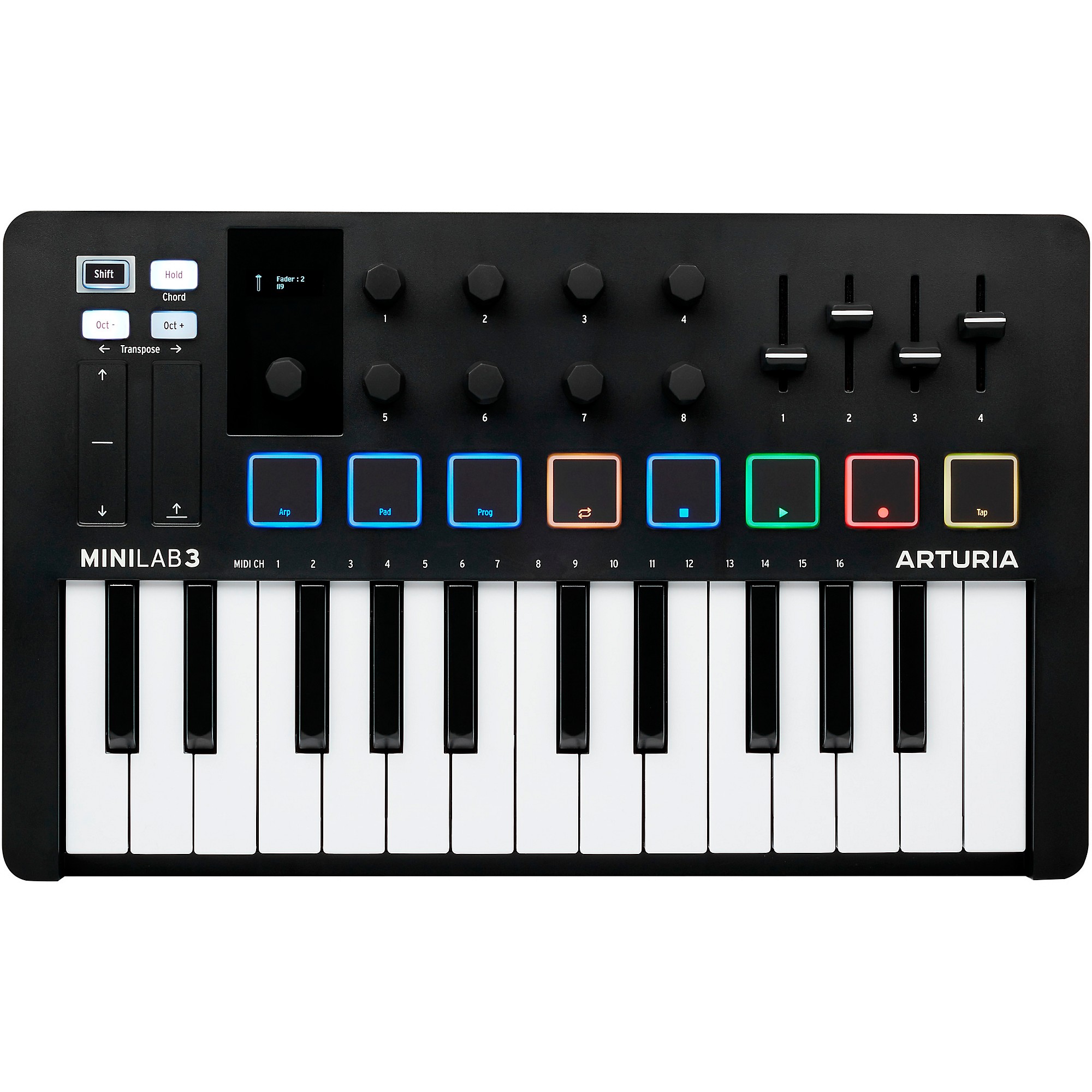 Arturia MiniLab 3 Hybrid Keyboard Controller - Black | Guitar Center
