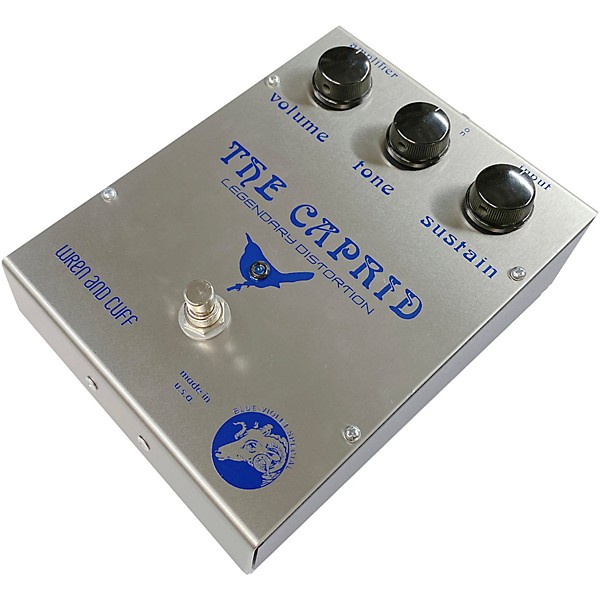 Wren And Cuff Caprid Special Distortion Effects Pedal Blue and