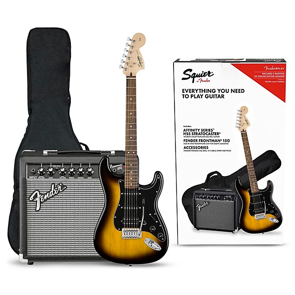 Squier Affinity Series Stratocaster HSS Electric Guitar Pack with
