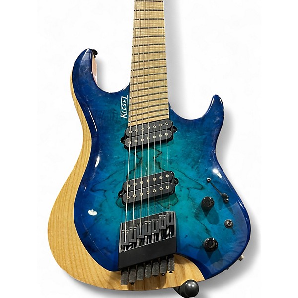 Used Kiesel OSIRIS 7 Blue Burst Solid Body Electric Guitar Blue