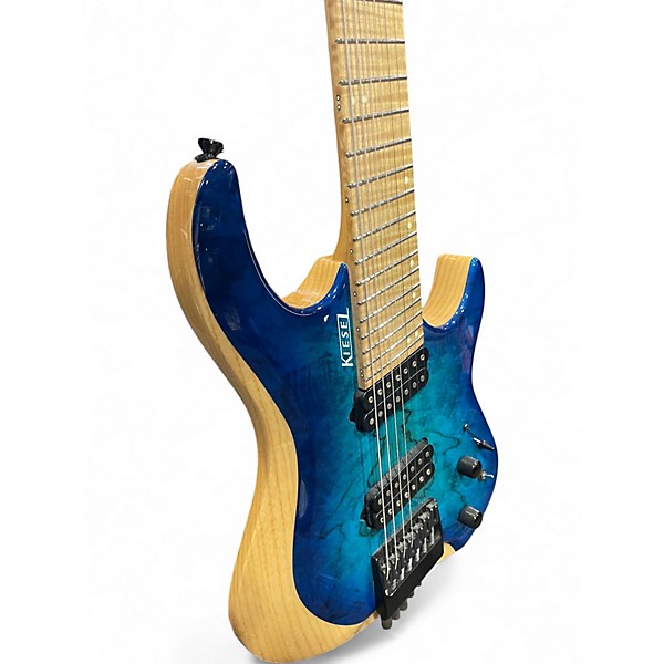 Used Kiesel OSIRIS 7 Blue Burst Solid Body Electric Guitar Blue
