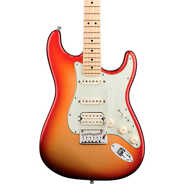 Fender American Deluxe Stratocaster HSS Electric Guitar Sunset