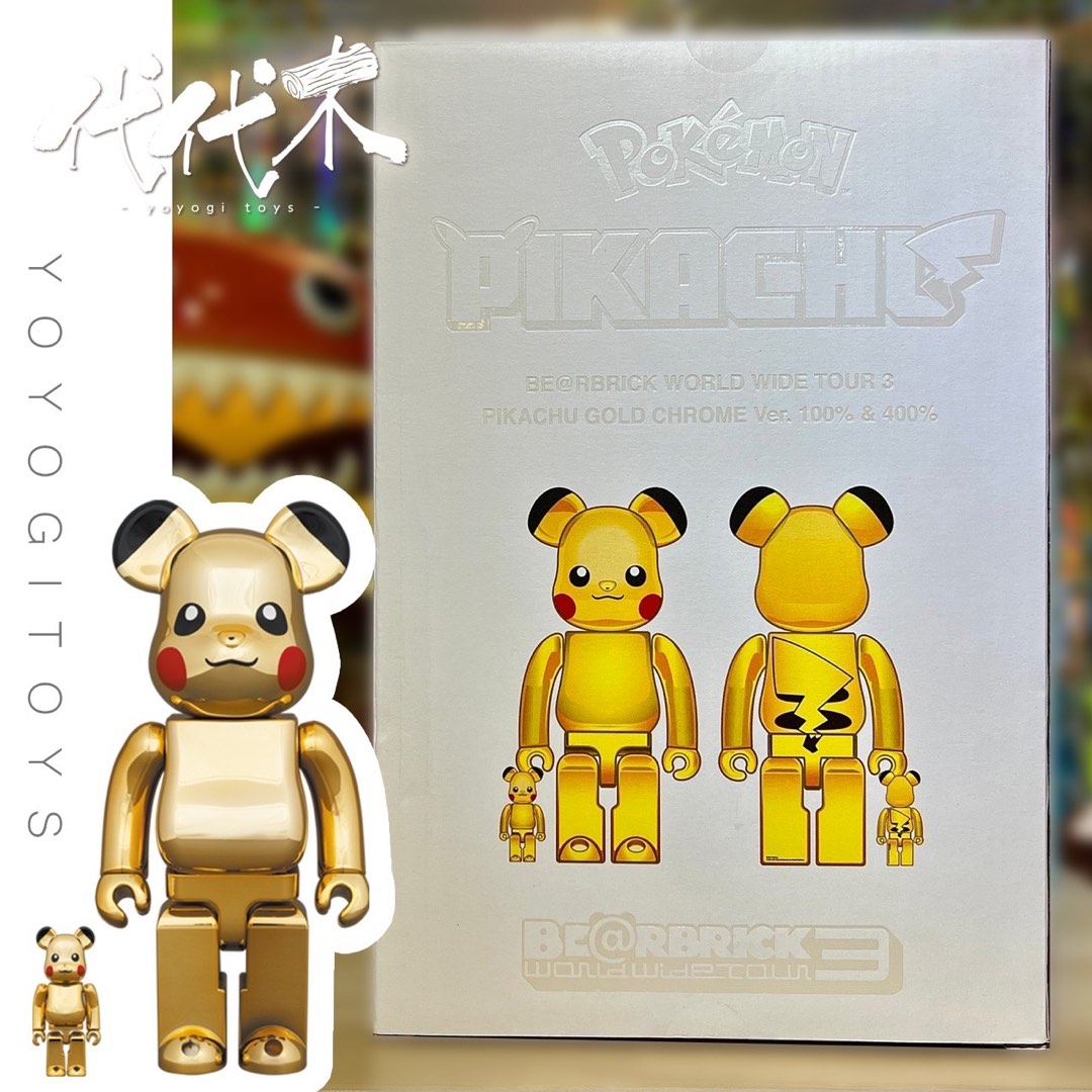 BE@RBRICK ピカチュウ GOLD CHROME 100/400%