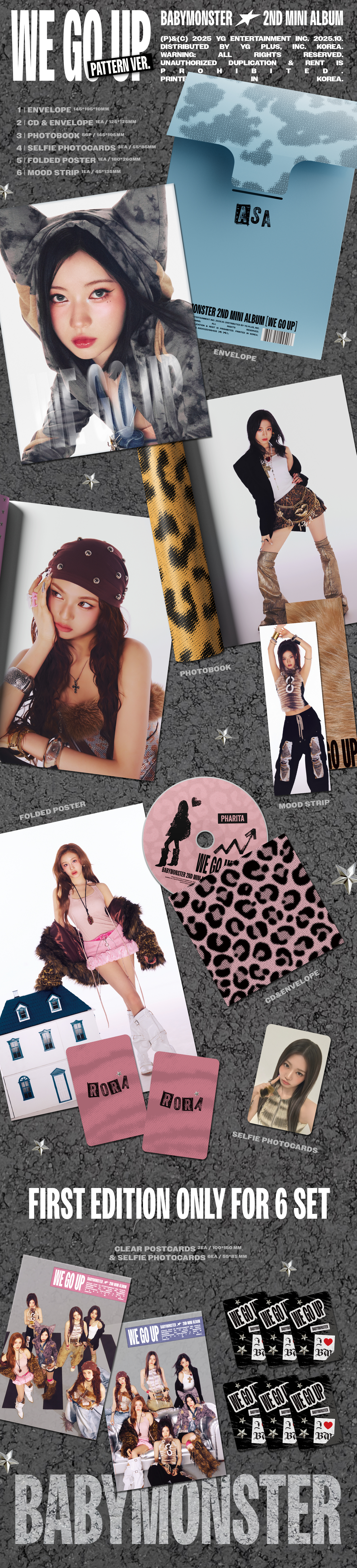 ktown4u.com : BABYMONSTER - 2nd MINI ALBUM [WE GO UP] PATTERN Ver. ASA