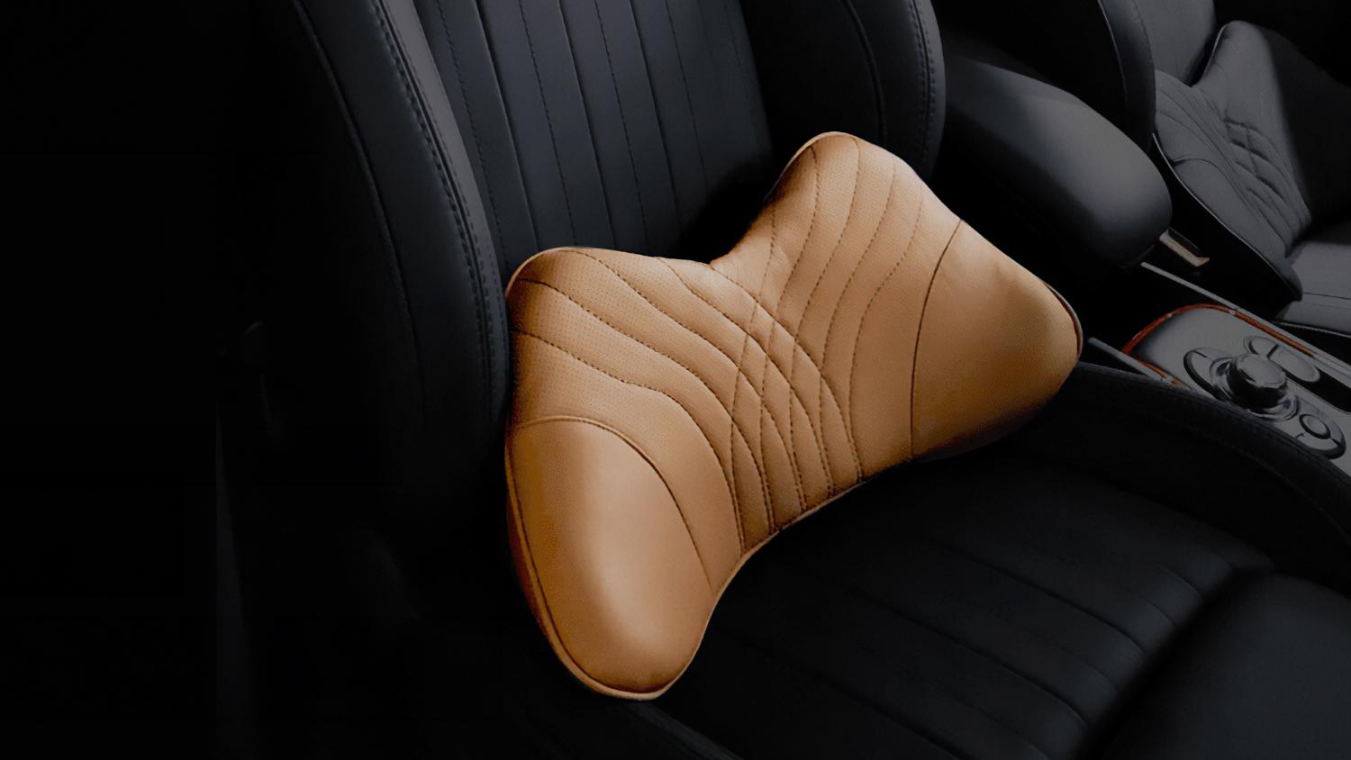 ドライブやデスクワークで腰が痛い人は必見!? 本革調で高級感ある