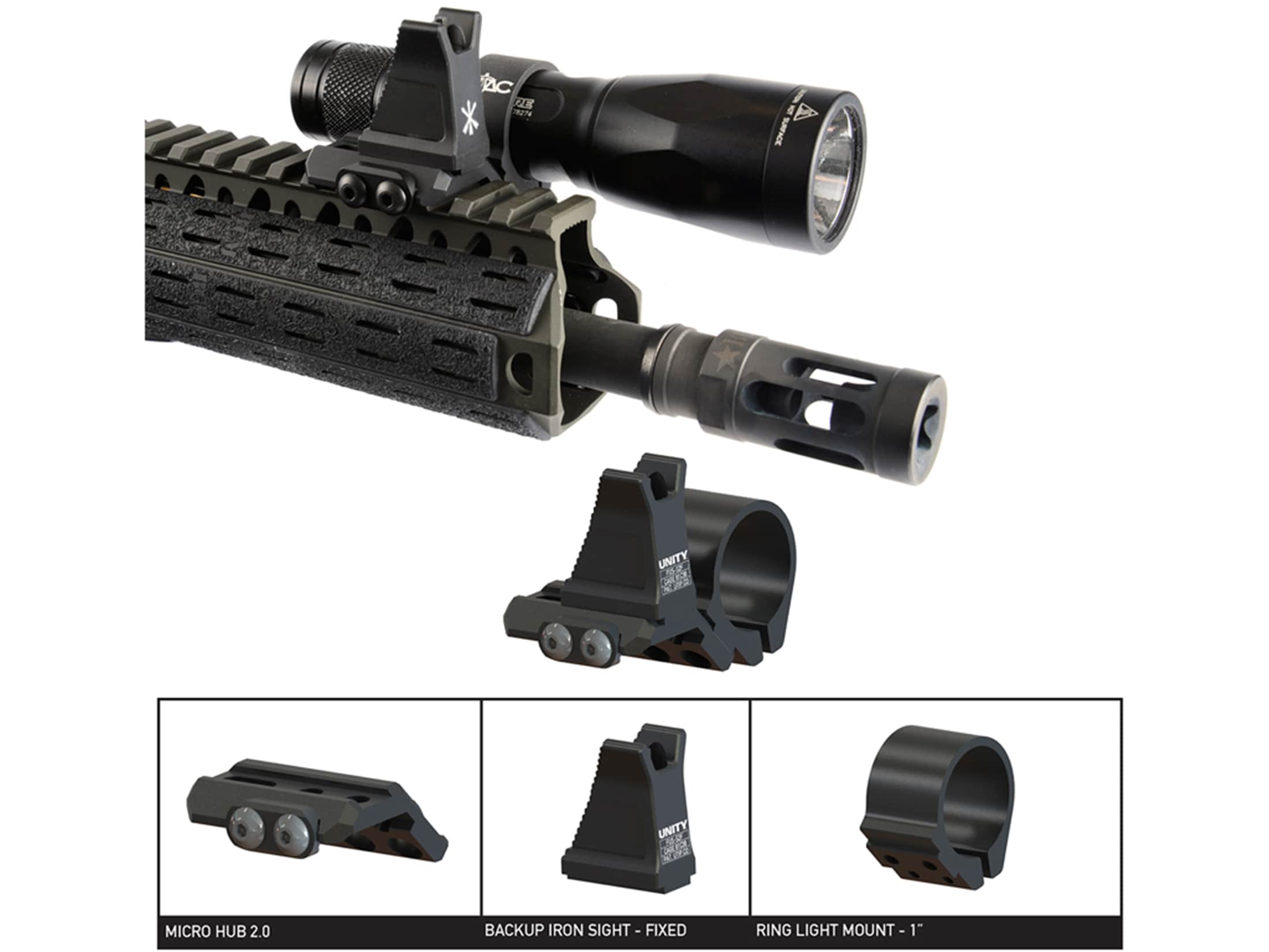 Unity Tactical FUSION Fixed AR-15 Front Sight Black