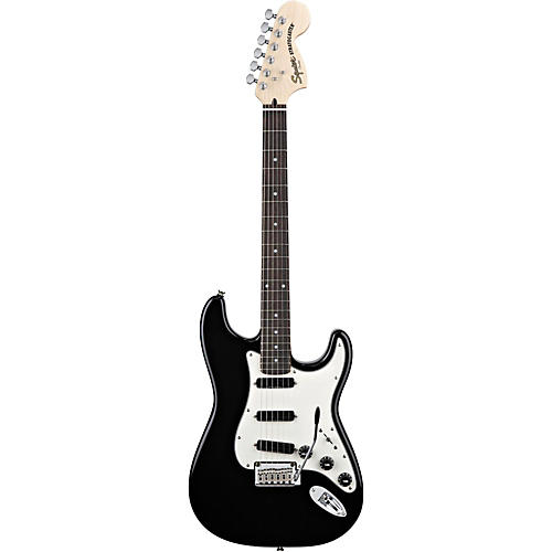 Squier Deluxe Hot Rails Strat Electric Guitar Black | Musician's