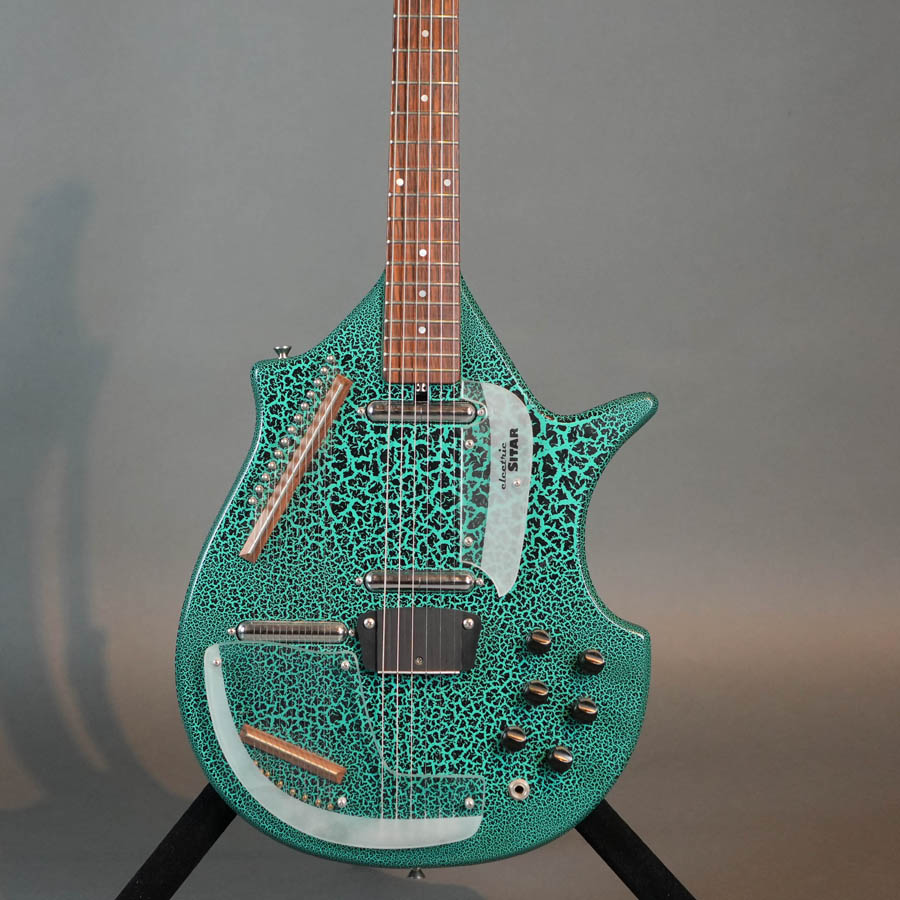 Jerry Jones Electric Master Sitar Green Crackle w/Case (2003) - Used