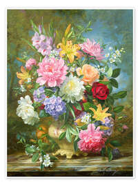 Nature morte aux fleurs dans un vase en verre de Henri Manguin en