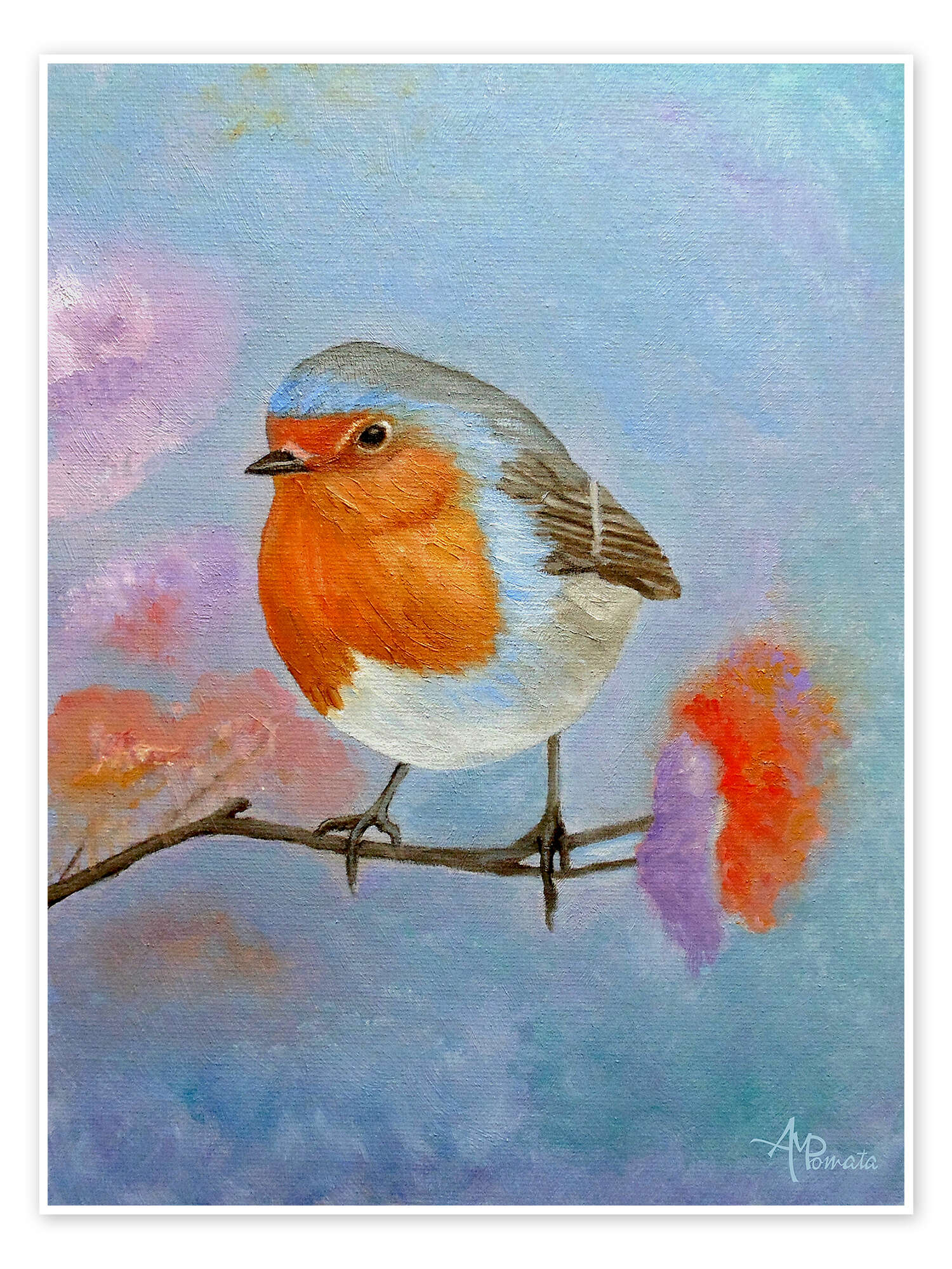 Robin print by Ángeles M. Pomata | Posterlounge