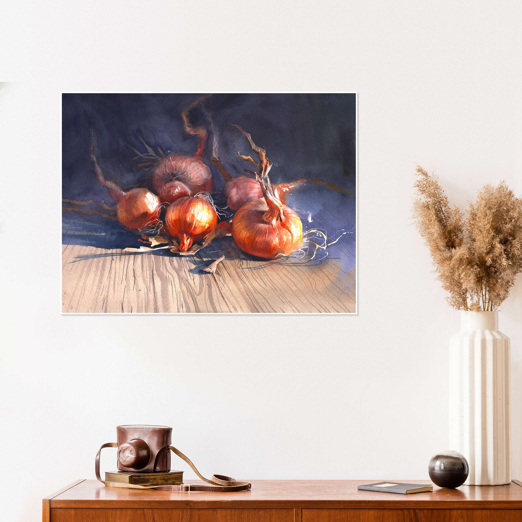 Onion still life print by Samira Yanushkova | Posterlounge