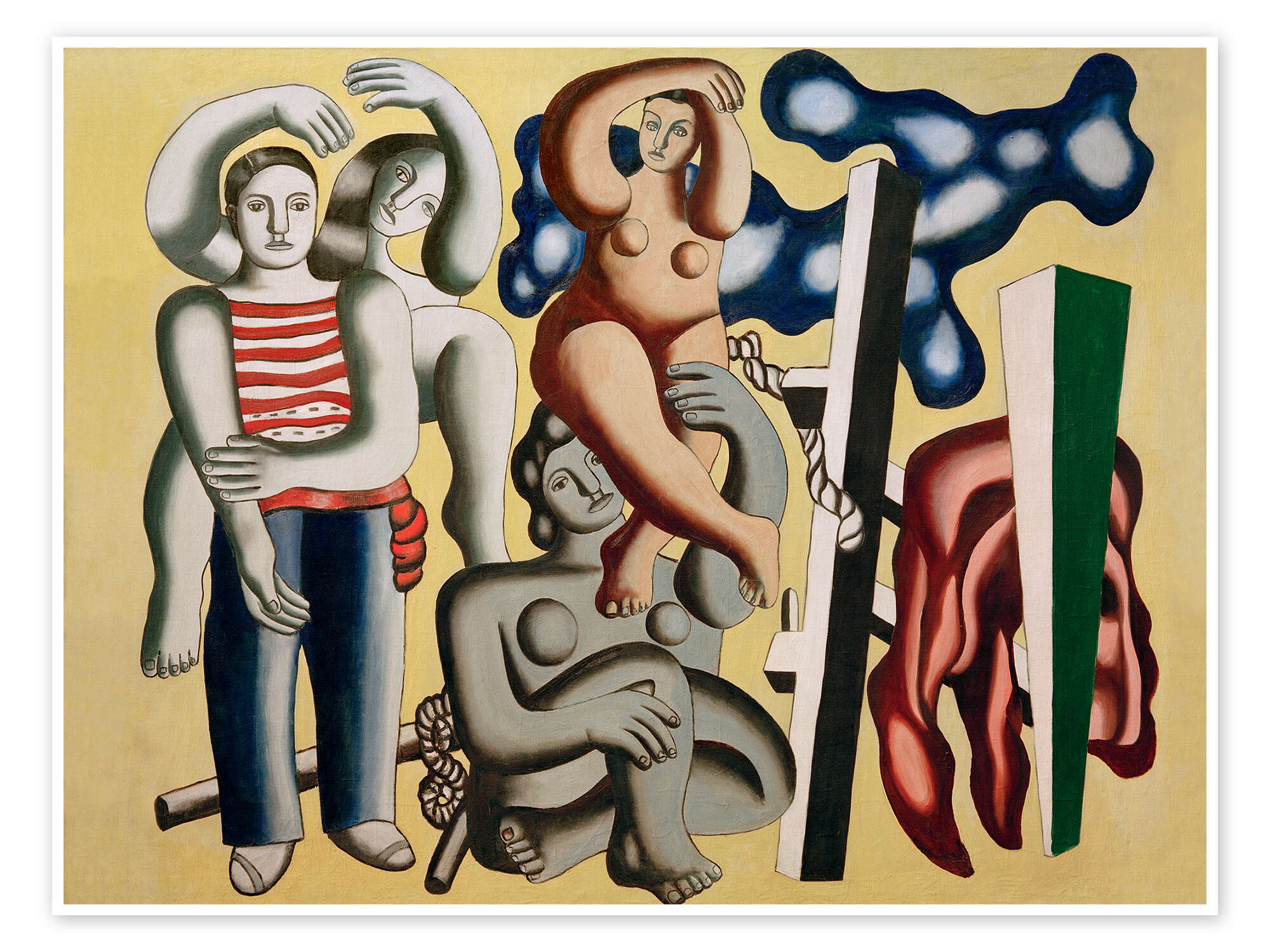 The Acrobats, 1933 de Fernand Léger en poster, tableau sur toile