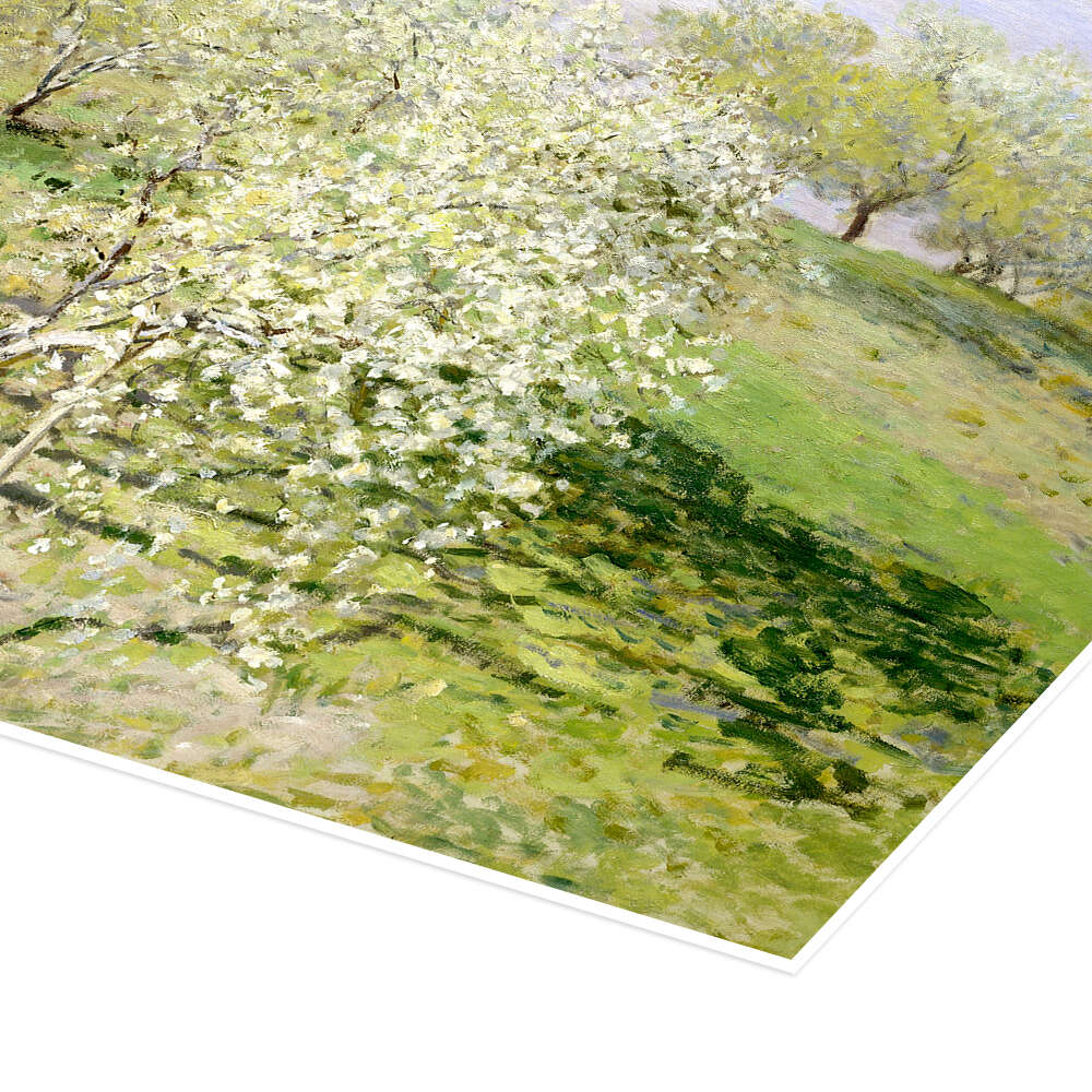 Pommiers en fleurs, printemps de Claude Monet en poster, tableau