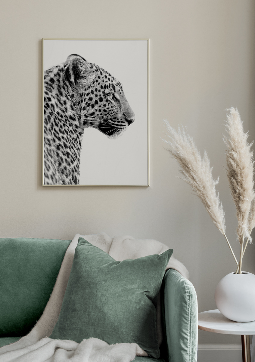 ヒョウ ポスター モノクロ動物 | Poster Store JP