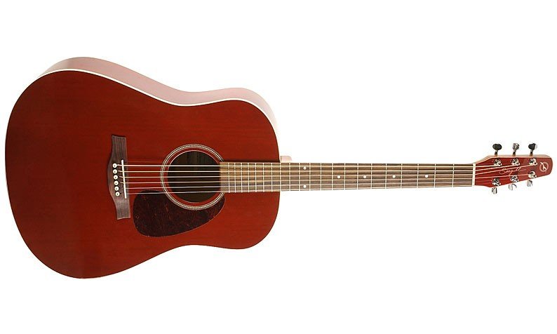 Seagull S6 Cedar Gloss Top Acoustic Electric Guitar, Transparent