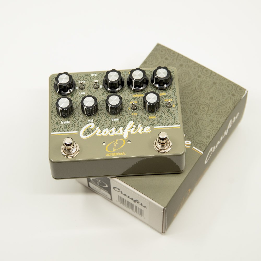 Crazy Tube Circuits Crossfire Overdrive Pedal - Blackface and