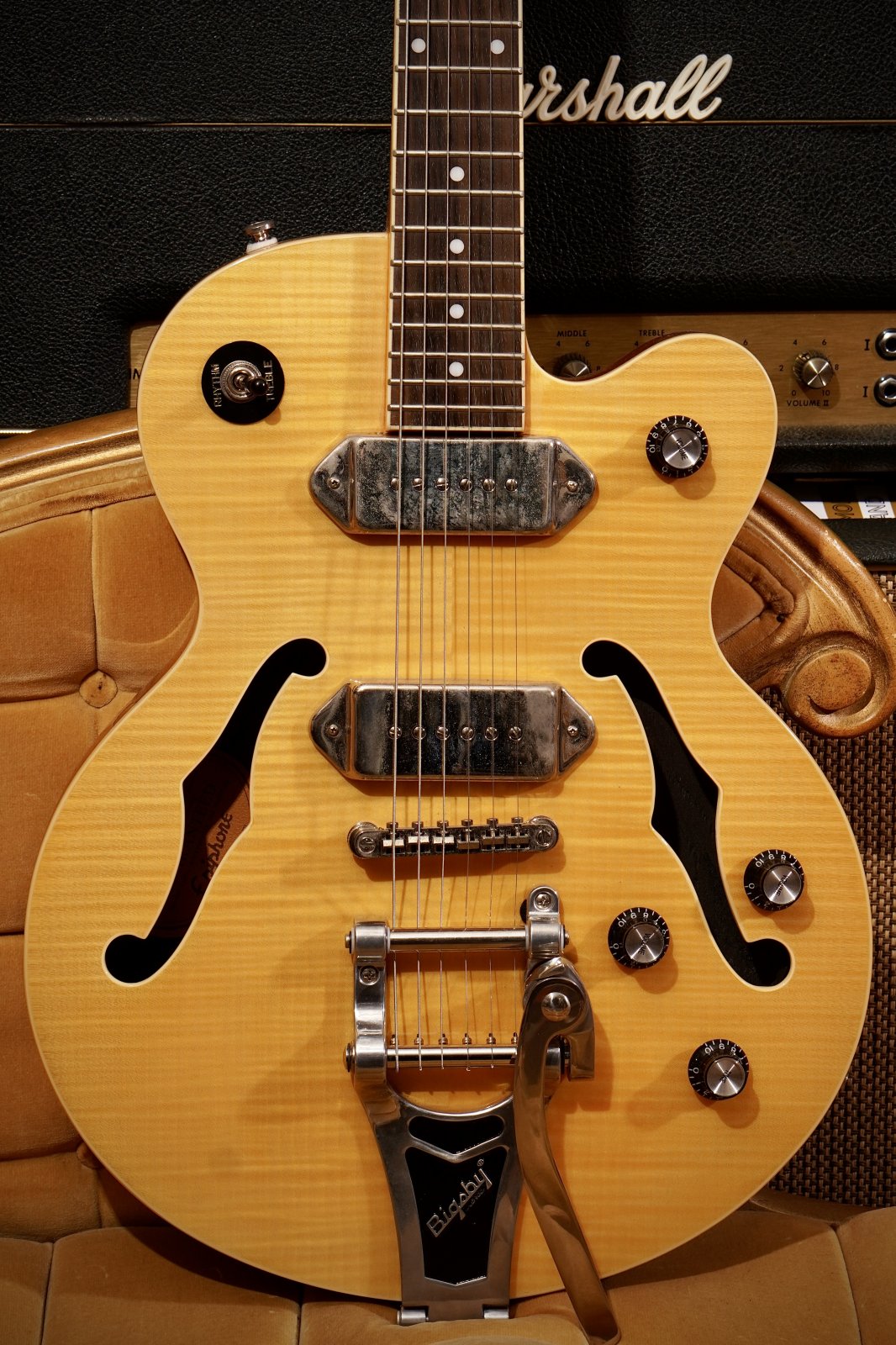 2012 Epiphone Wildkat Antique Natural with Bigsby B70