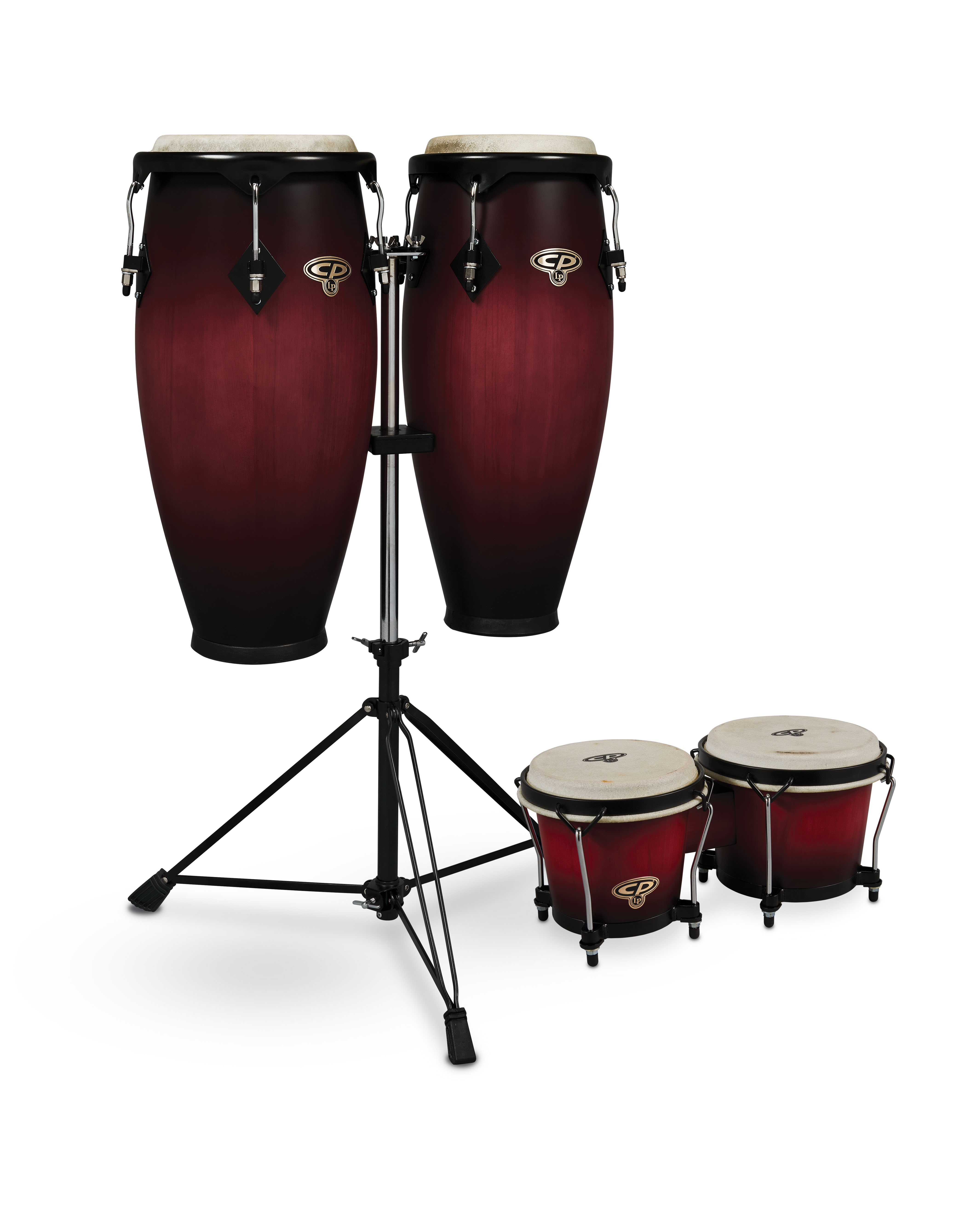 CP by Latin Percussion 9/10 Conga Set with Double Conga Stand And