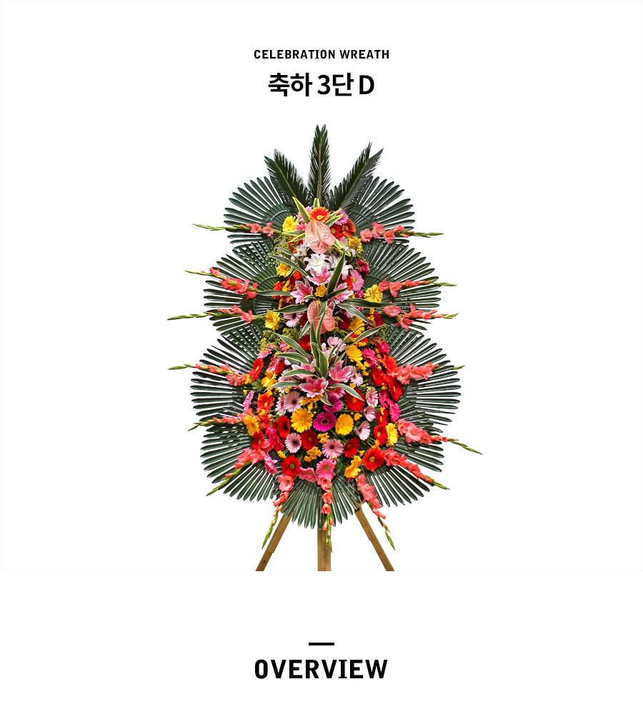 韓国お祝いの花輪お祝い3段D | ソーダギフト