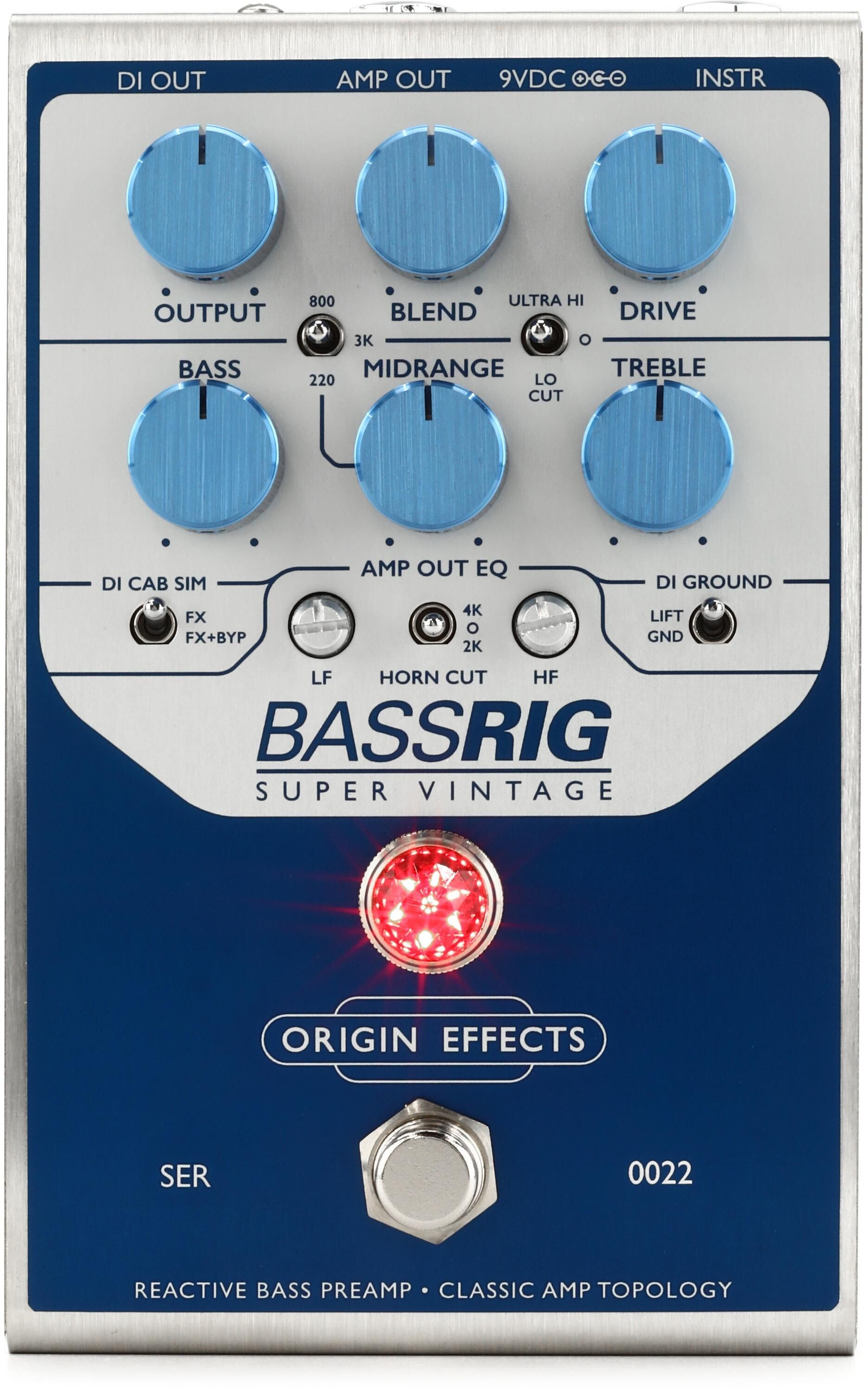 Origin Effects BassRig '64 Black Panel Bass Preamp Pedal | Sweetwater
